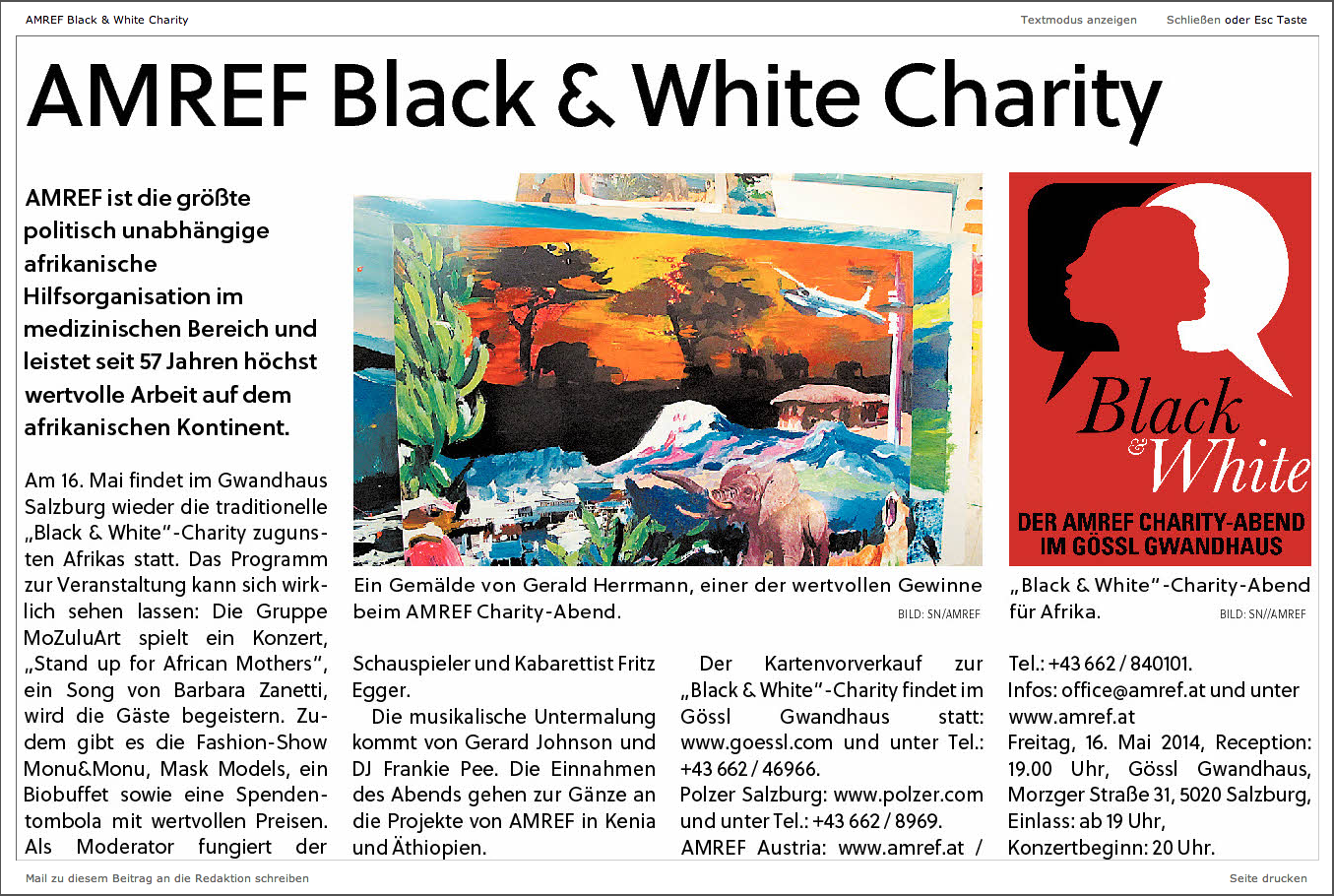 amref black white charity